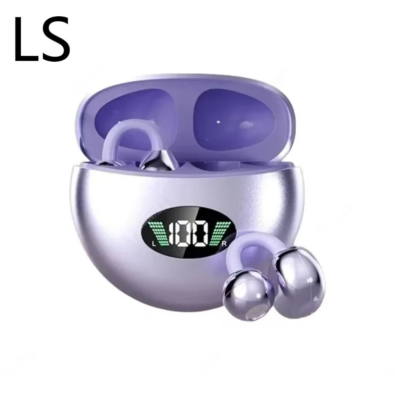

LS Q71 Earphones Wireless Bluetooth 5.4 OWS Ear Clip Type ENC Hi-Res Hi-Fi Stereo Comfortable No Ear Pressure Sport 32H Headset