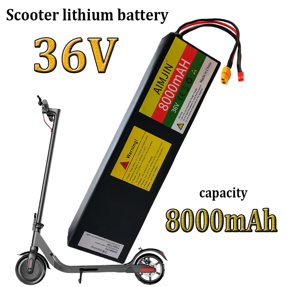 

Suitable For Electric Scooter Battery Updates 10S3P 36V 8000mAh Electric Scooter Lithium Battery Pack, 500W Battery