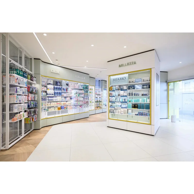 custom.Custom Professional Pharmacy Shop Fittings Store Display Stand Medical Shop Furniture Customized Size Powder Coated Finis