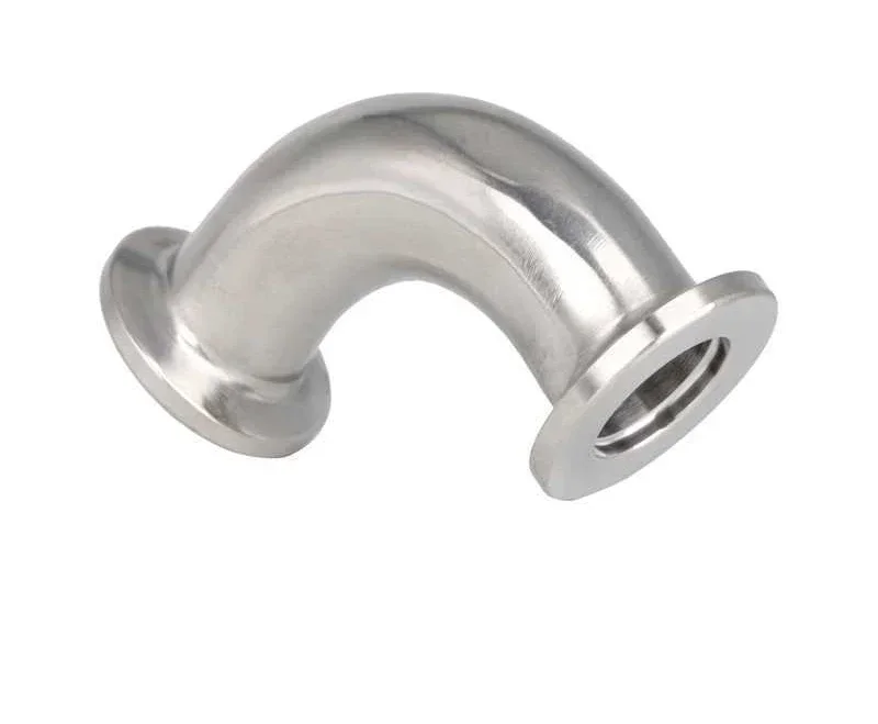 KF25(NW25) 90 Degree Elbow Flanges Adapter Vacuum Bend Pipe Vacuum Flange Fitting Tube Elbow Joint Stainless Steel 304