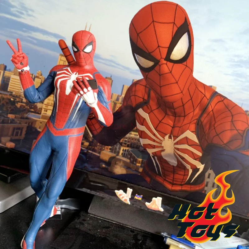 

Original Hottoys Ht 1/6 Spider-man Vgm31 Videogame Ps4 Advanced Suit Marvel Anime Action Figures Collection Model Gift Toys