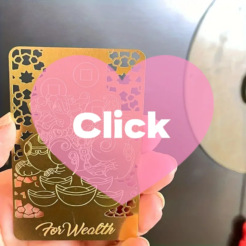 تعويذة الثروة فنغشوي بطاقة ذهبية تميمة الازدهار الصينية مع Pixiu جذب حماية الثروة فنغ شوي ديكور المنزل/المكتب