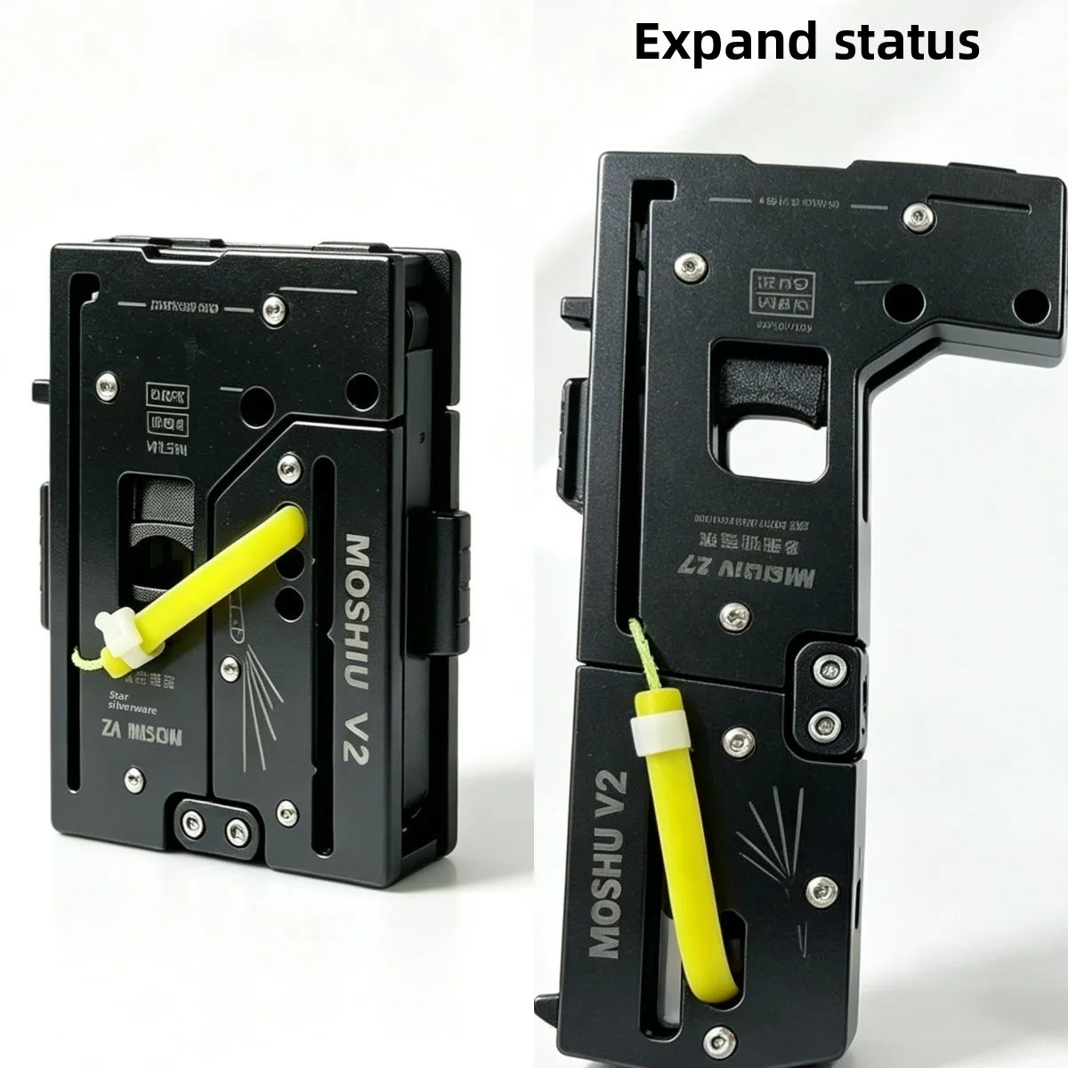 Enhanced Metal Folding Card Slingshot Laser Sight 7MM STEEL BALLS Outdoor Sports Target Shooting LIFE CARD Finger Ring KEYCHAIN