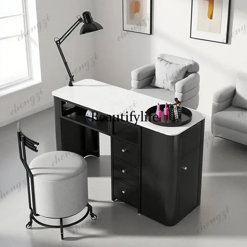 M138 PPP Modern Trendy Manicure Nail Table Classic Practical European Smooth Manicure Nail Table Elegant And Subtle Mesa Salon F