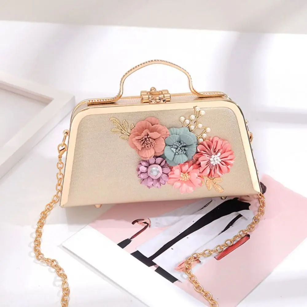الرجعية المعادن ثلاثية الأبعاد زهرة مأدبة حقيبة سعة كبيرة حقيبة كتف السيدات حقيبة صغيرة أنيقة متعددة الوظائف Hanfu حقيبة يد المرأة