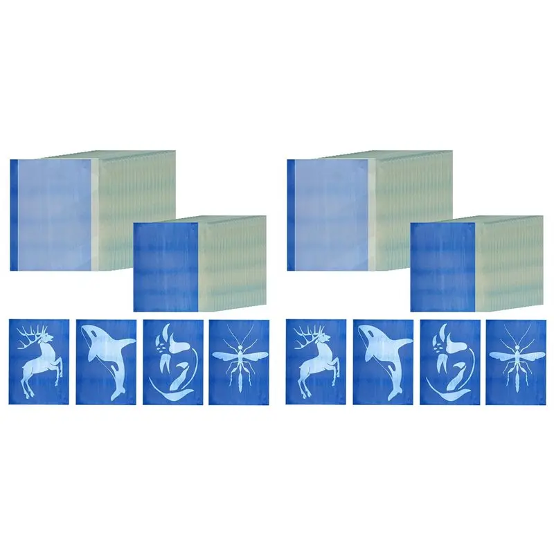 

【EFFICIENT 】60 Sheets Sun Print Paper Kits Cyanotype Paper A4 A5 Solar Printing Kit Sun Art Paper Solar Paper For Kids Adults