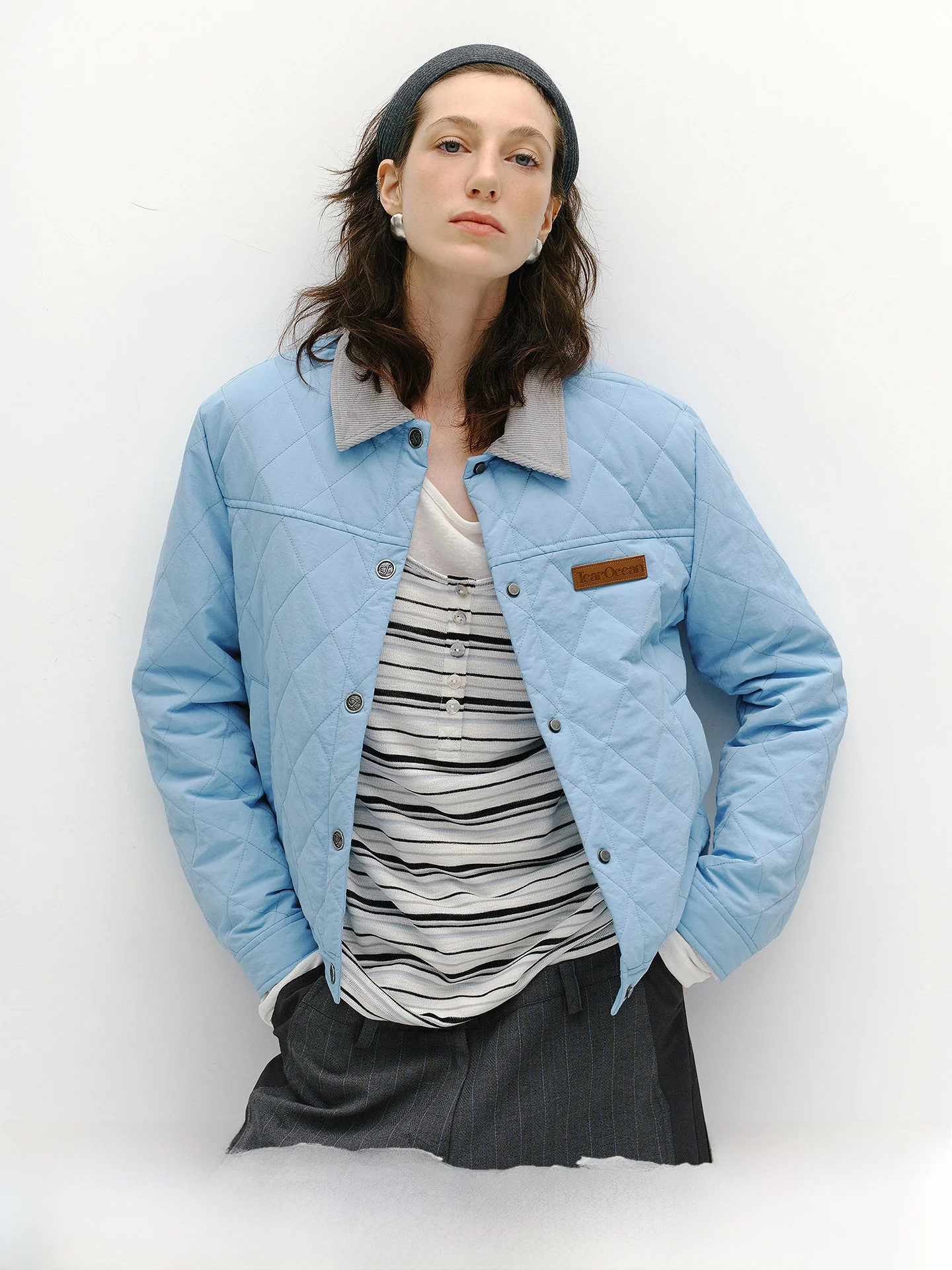 

Женское стеганое хлопковое пальто TearOcean Faion с отложным воротником, лоскутное, с хлопковой подкладкой, длинное, для осени и зимы