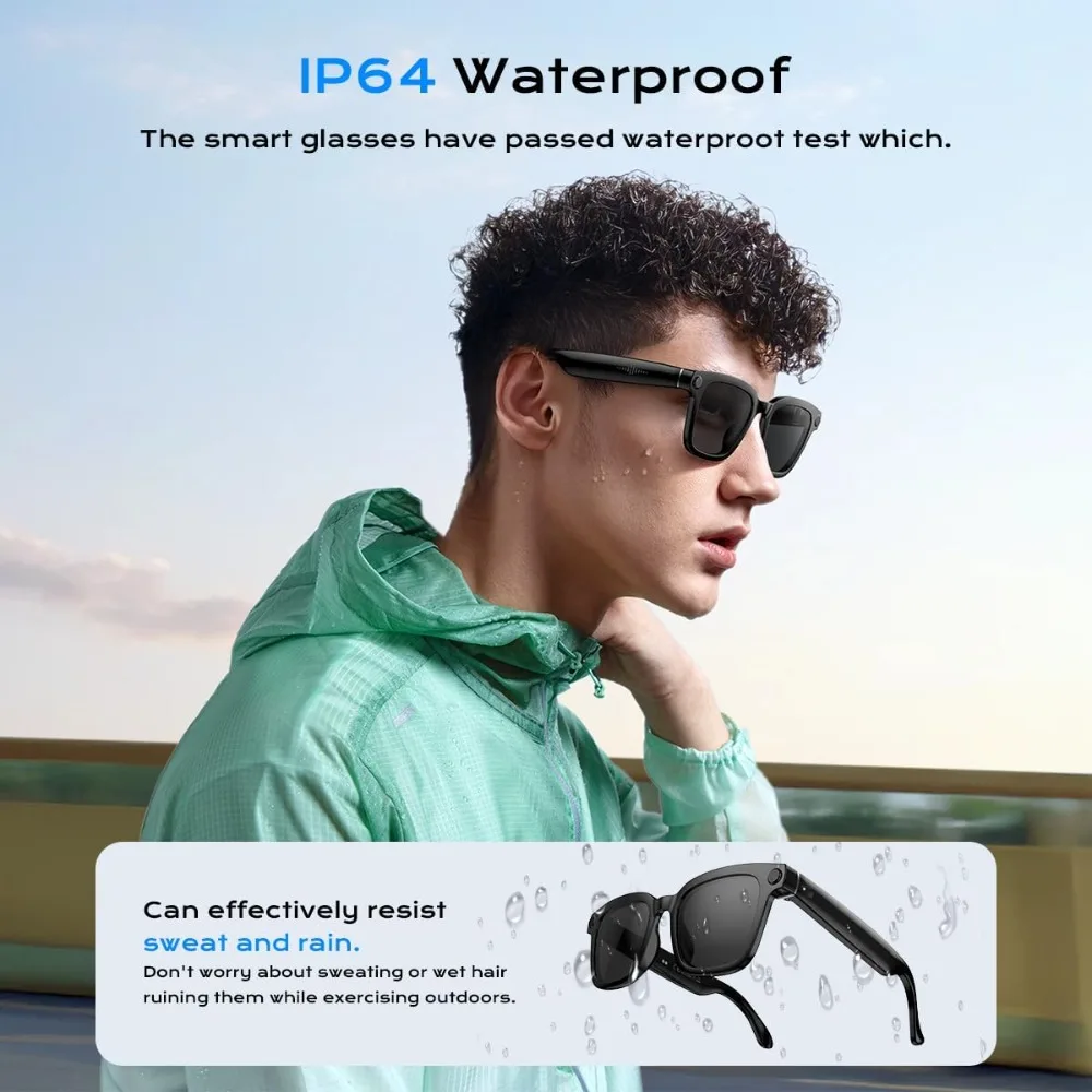 Smart HD Camera Glasses with Video and Photo, 140+ Language Translation for Travel and Business view 5
