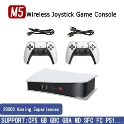 NEW M5 Retro Video Game Console Classic PS1/FC/GBA Dual Wireless HDMI HD Built in 20000+ 4K Output Gifts