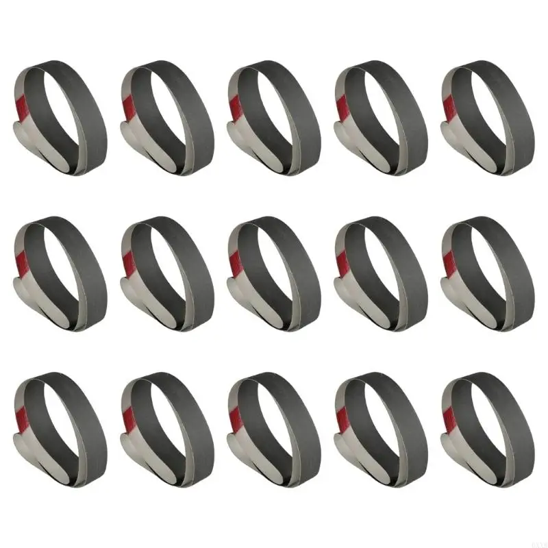 

15pcs 760x25 мм набор углеродных шлифовальных ремней 600/800/1000 Грит. Теплостойкий абразив для металлического дерева 0xxb