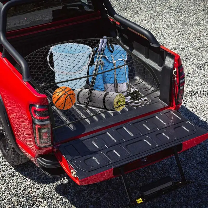 Automotive Cargo Net High Elastic Car Trunk Mesh Net Cargo Luggage Trunk For Pickup Truck Bed Back Cargo Trunk Storage Organizer