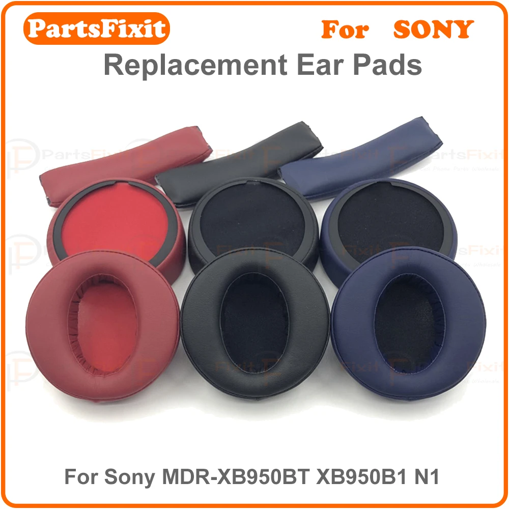 Амбушюры, повязка на голову для Sony MDR-XB950BT XB950B1 XB950N1, мягкие губчатые амбушюры, чехол из белковой кожи, удобный шум Амбушюры, повязка на голову для Sony MDR-XB950BT XB950B1 XB950N1, мягкие губчатые амбушюры, чехол из белковой кожи, удобный шум