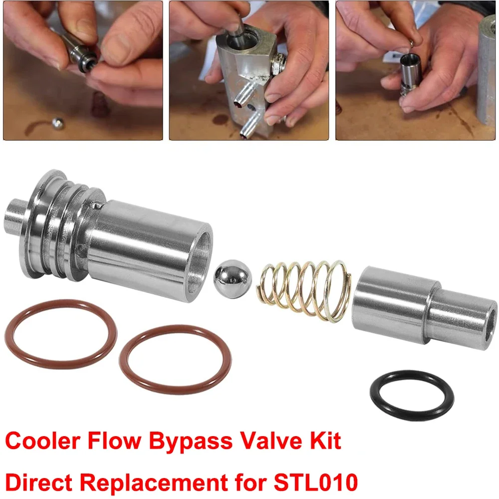 

STL010 Transmission Cooling System Upgrade Kit For 2014-Up GM 6L80 6L90 Cadillac Chevy GMC 8L90E 10L90 Cooler Flow Bypass Valve