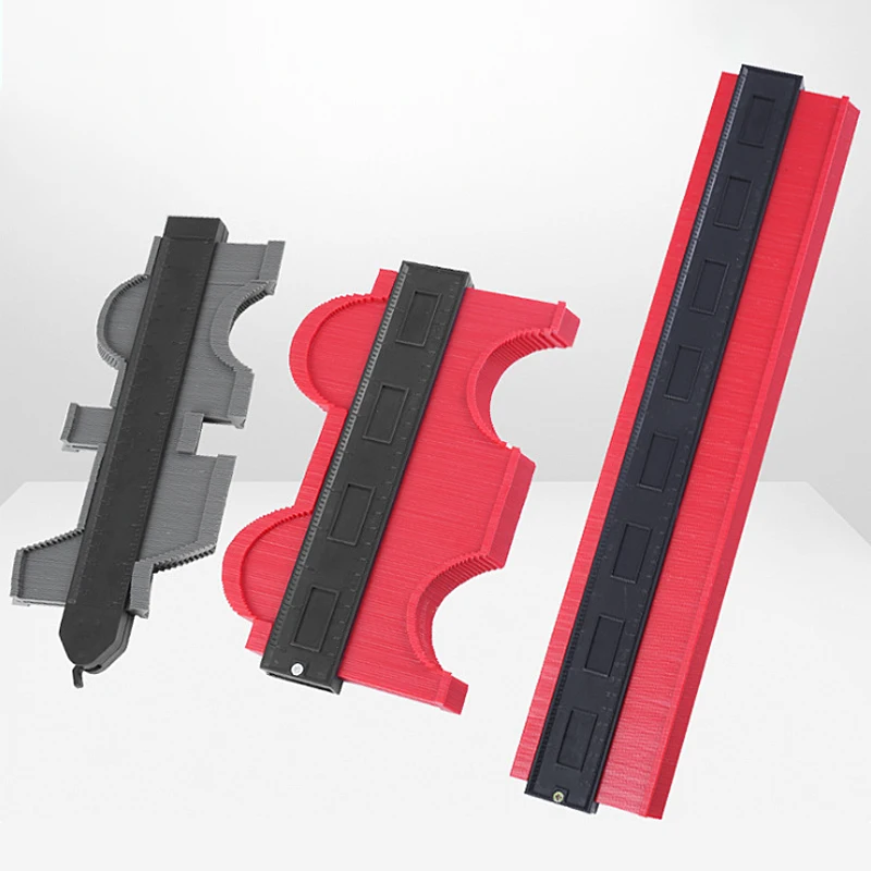 12/14/25cm Precision Contour Gauge Plastic Profile Copy Contour Gauges Standard Woodcut Tiling Tool Profile Measuring Tools