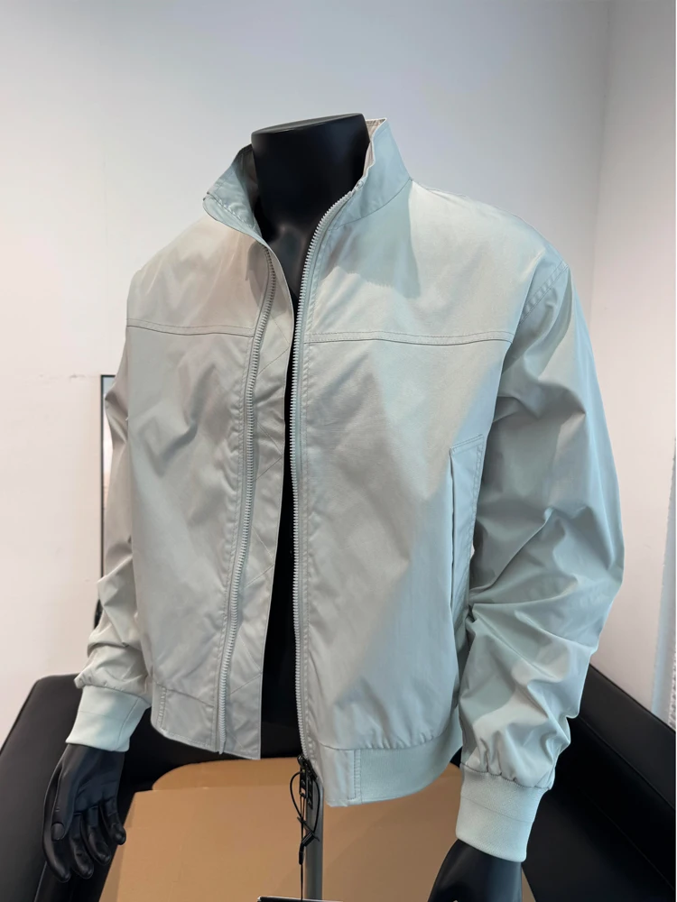 

Cleanfit Men's ort Motorcycle Flight Jaet Stand Collar Zipper Decorated Loose Fit Autumn Faion Workwear Biker Baseball ...