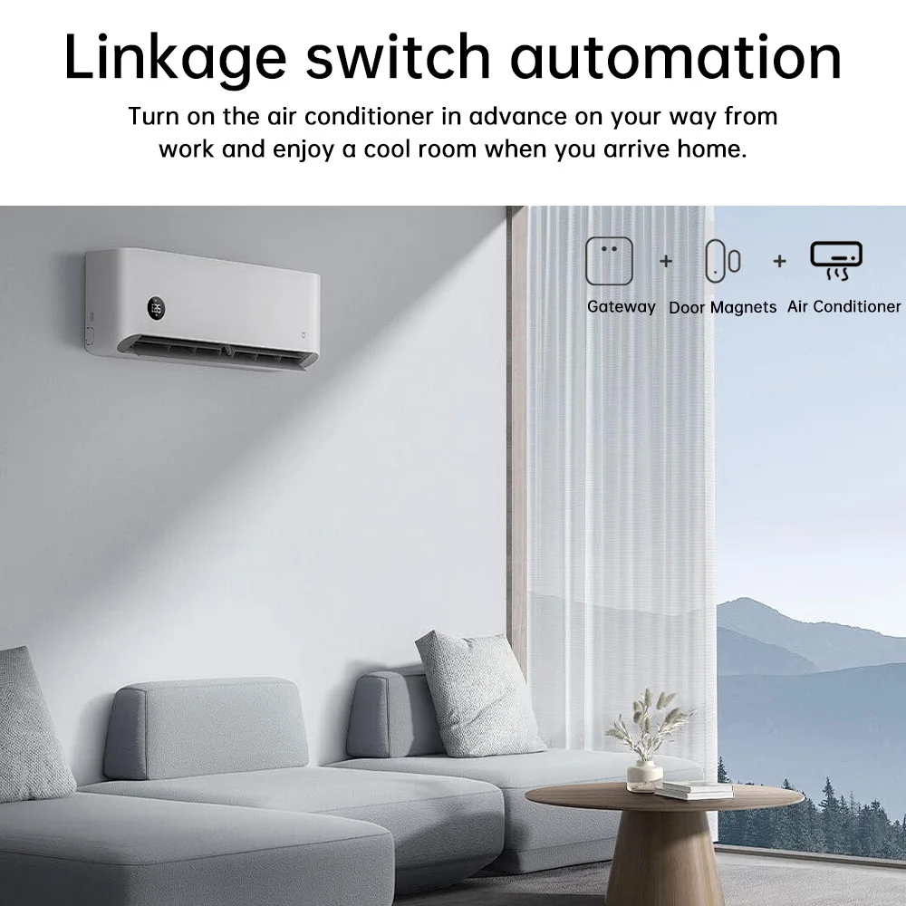 Tuya Smart WiFi Zigbee Door Sensor Open Close Detector Voice/App Control Compatible with Alexa Google Home Door Window Sensors