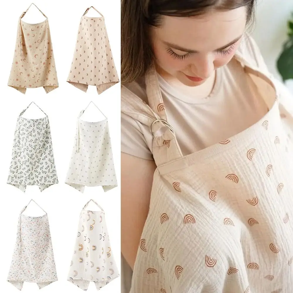 with Arch Neckline Breastfeeding Nursing Cover Breathable Adjustable Privacy Breast Feeding Blanket Multi-purpose