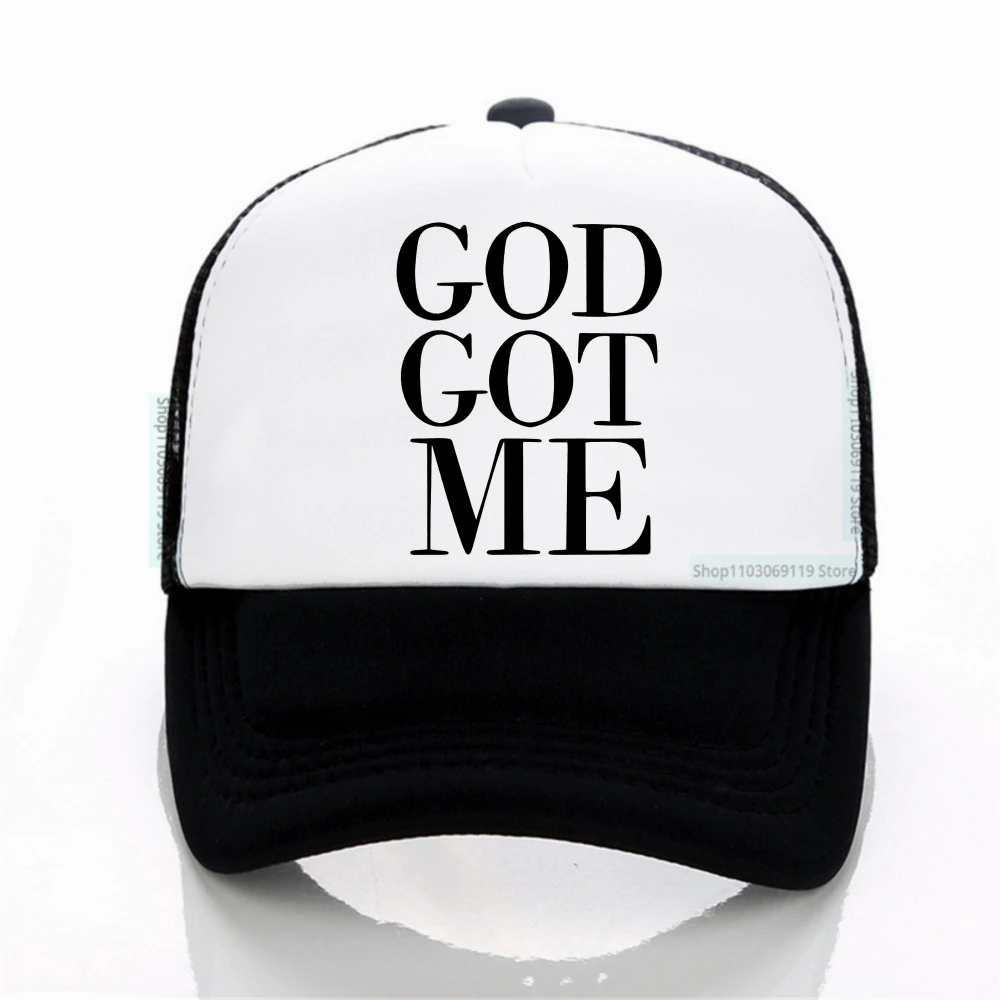 

Unisex GOD GOT ME printing Hip-hop Hats Fashion Outdoor Adjustable Casual Baseball Caps Sunscreen Hat Net breathable Cap