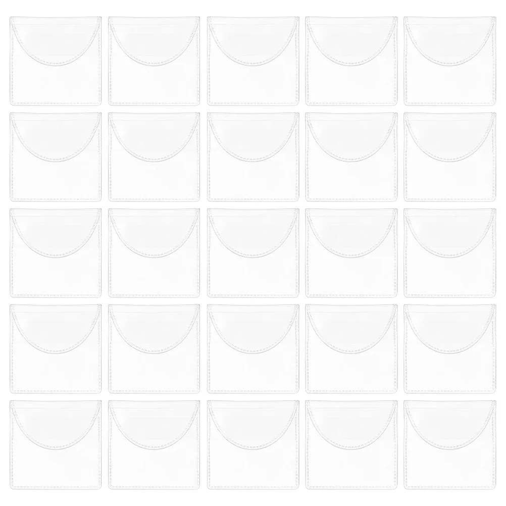 50 قطعة أكمام عملة فردية متعددة الاستخدامات تستخدم طوابع المجوهرات شارات حامي عملة كم أصحاب مجوهرات بولي كلوريد الفينيل حقيبة مختومة #3