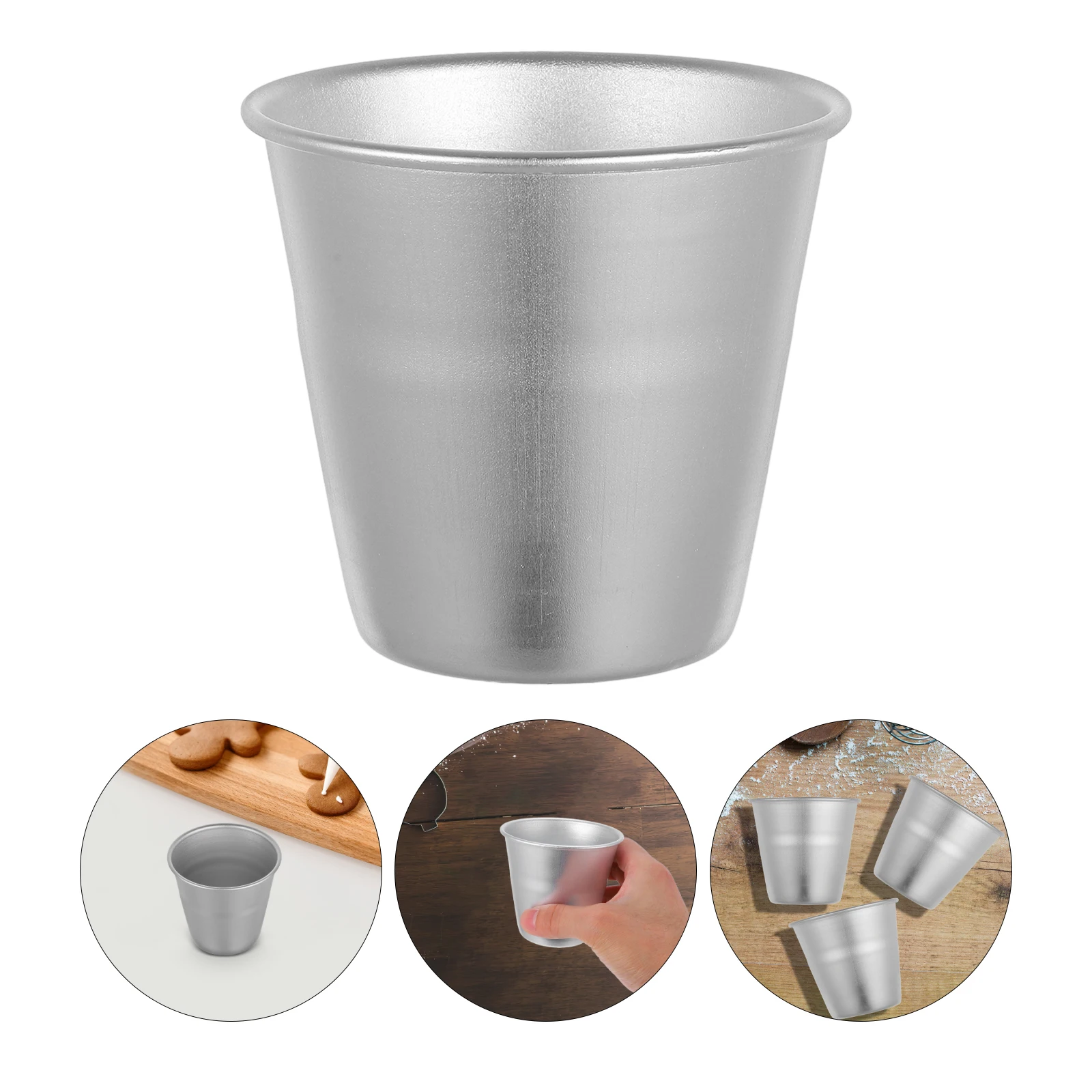 

3pcs Round Cake Baking Mold Aluminum Alloy Non-Stick Mini Pan For Diy Pudding Pastry Decorating Tool Baking Supply Kitchen Use