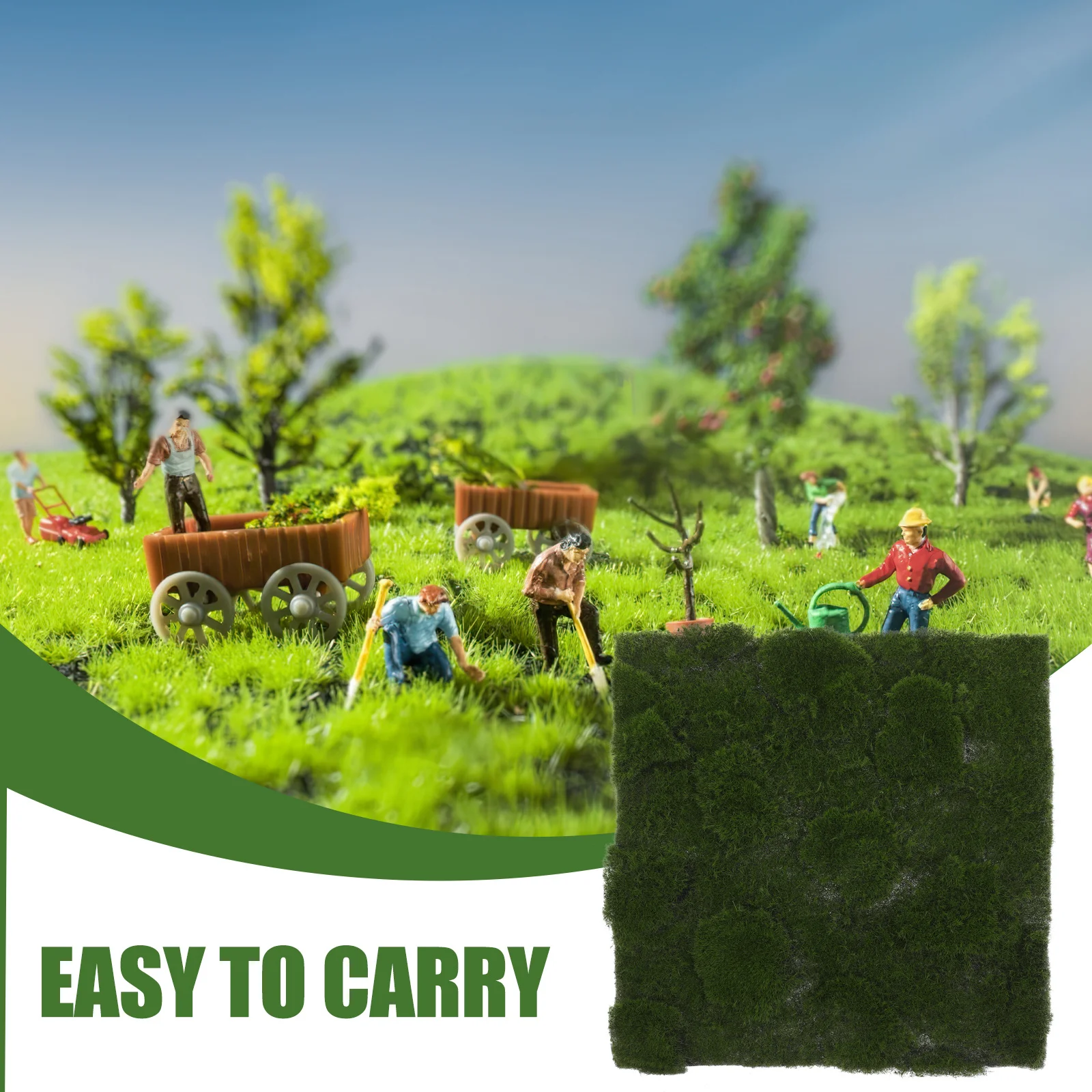 Artificial Grass Mat Realistic Fake Moss Rug for Outdoor Patio Garden Indoor Decor Simulation Greenery Craft DIY