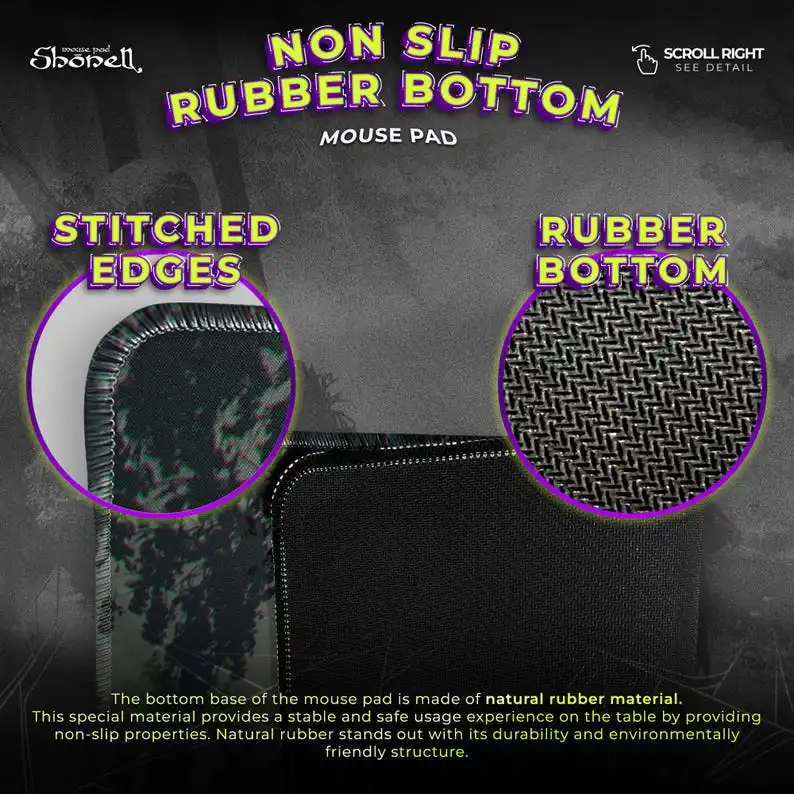 Tappetino per mouse 2B Forest Ruins – Scena meccanica sovralimentata NieR Automata, arte fantascientifica, tappetino da scrivania per giochi, regalo per fan YoRHa