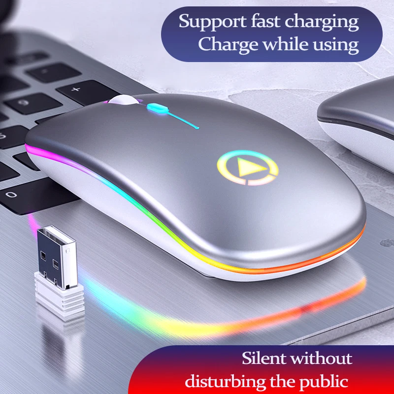 UTHAI A2 laptop accessories, silent wireless mouse, rechargeable illuminated office mouse