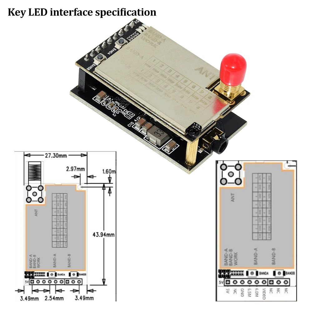 3.3Ghz 10W 고출력 VTX 16채널 비디오 송신기(CNC 쉘 포함) IRC Tramp 프로토콜 지원, FPV 장거리 드론용 3.3GHz VRX
