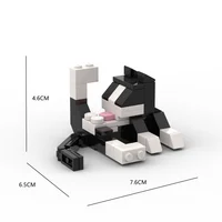 Animal Series 62Pcs MOC Bricks Cat Figires DIY Building Blocks Kids Education Toys For Children Birthday Gift 5