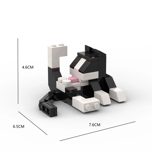 Animal Series 62Pcs MOC Bricks Cat Figires DIY Building Blocks Kids Education Toys For Children Birthday Gift 5
