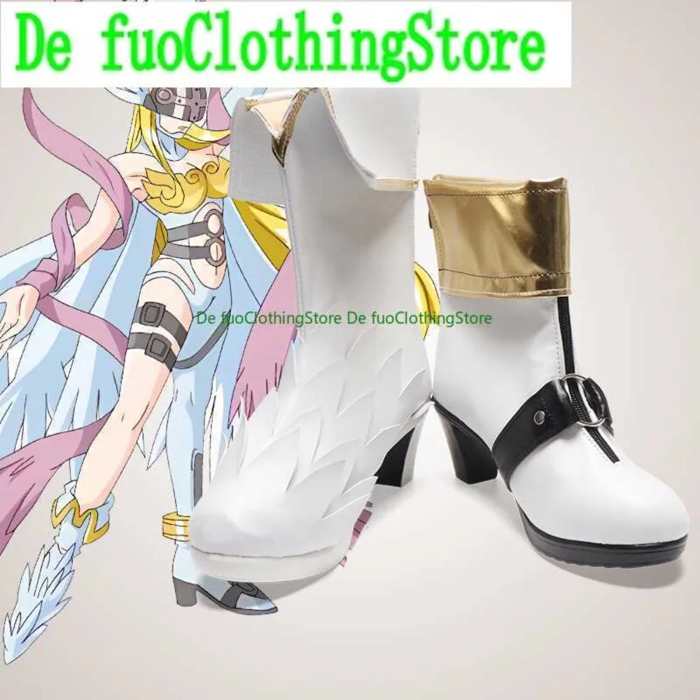 DefuoClothing 디지몬 앤제우몬 코스프레 신발 천사 캐릭터 부츠 애니메이션 게임 할로윈 의상 파티 소품 신발