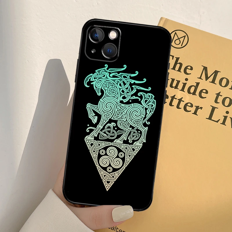 Slavic Viking Symbol Kolovrat Case For iPhone 13 12 Mini 11 Pro Max 6S 8 7 Plus SE 2022 2020 X XS Max XR Back Cover