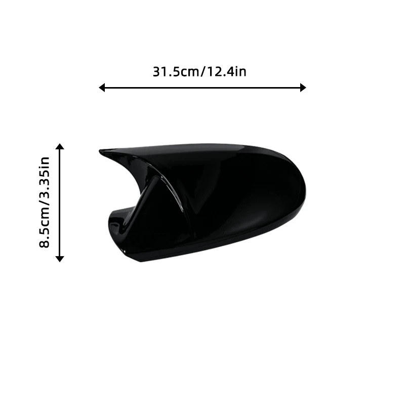 BLACK Side Mirror Cap Covers For Audi A6 C7 C7.5 S6 4G RS6 2012 2013 2014 2015 2016 2017 2018 rear view wing case pair view 3