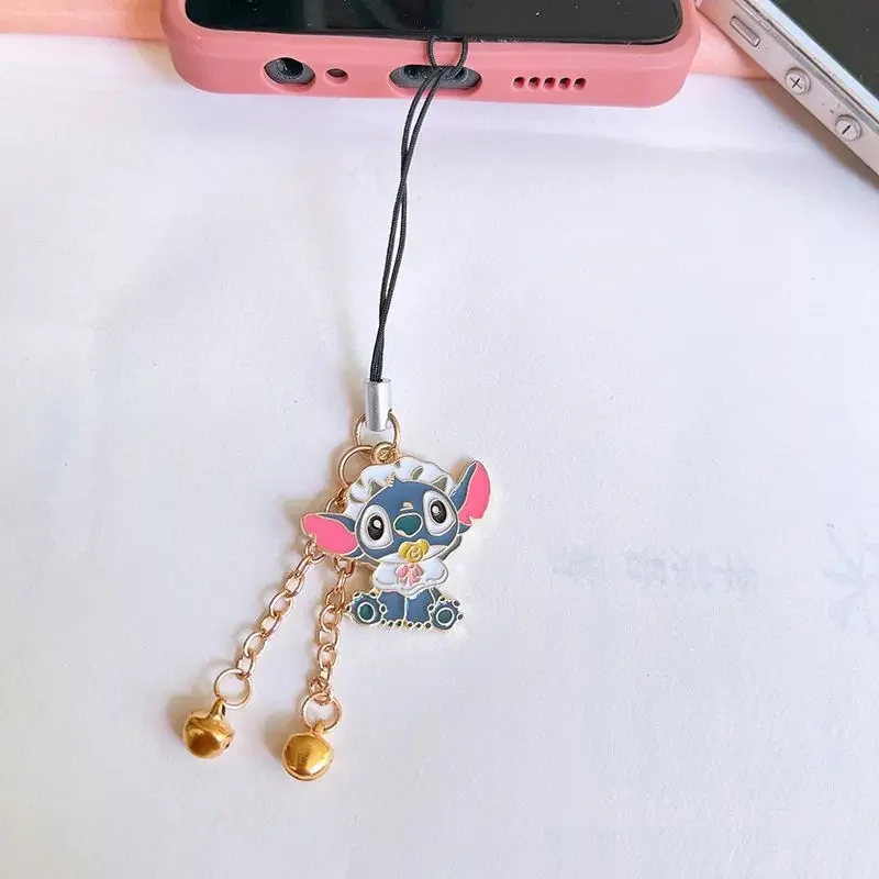 Lilo & Stitch Cartoon Personality Creative Fashion Mobile Phone Pendant Kawaii Keychain Backpack Decoration Children's Gift