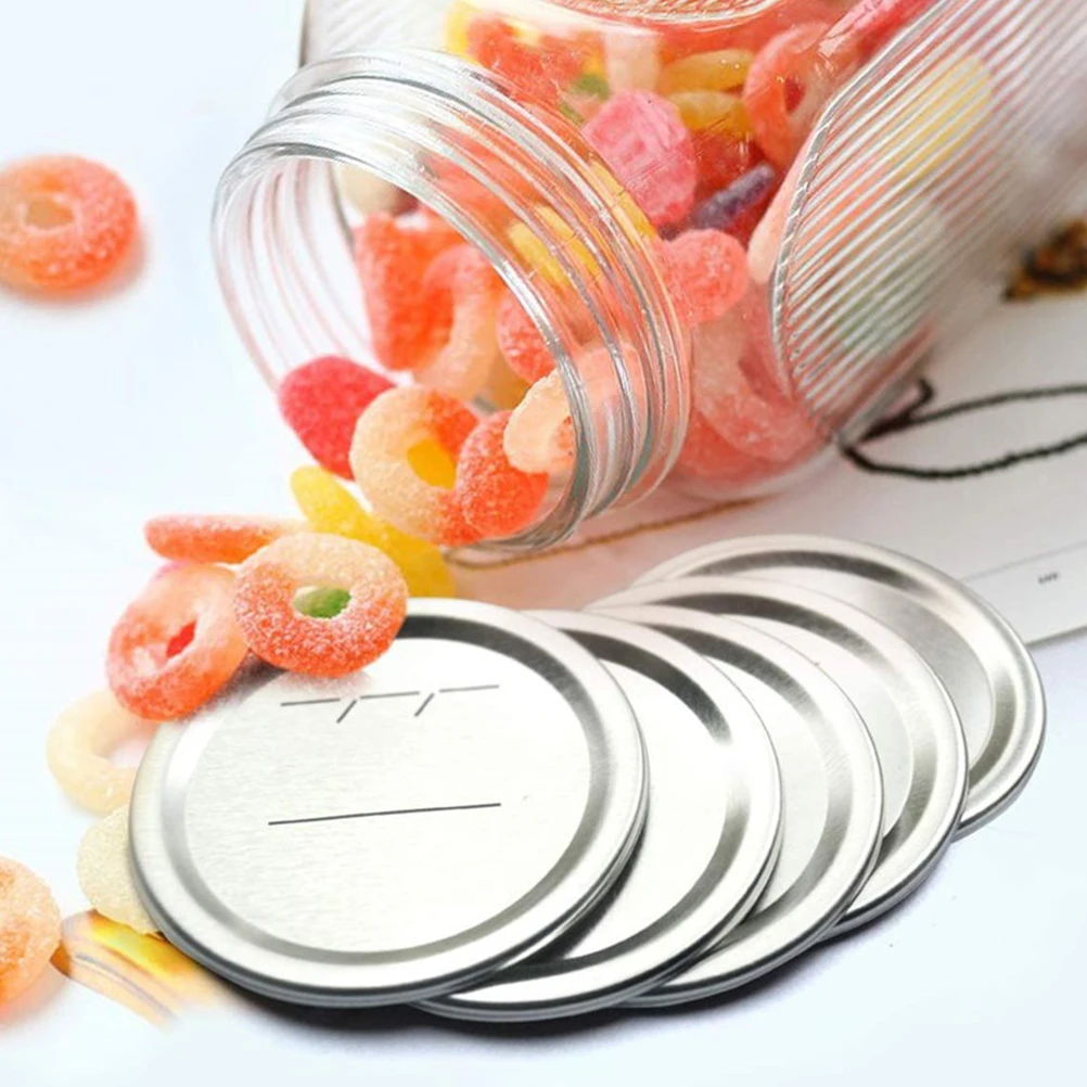 

30pcs Lids Disc Tinplate Date Disc Mason Supplies Leak-Proof Storage For Jams Dried Fruits Mason Jar Accessories Canning Lid