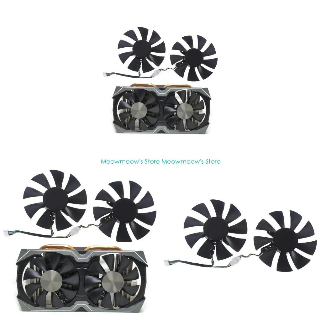 

W91A 87mm/3.43in 4Pin 12V 0.5A Cooler Fan GFY09010E12SPA VGA Fan Graphics Card Cooling Fan for GTX1070 Bore Diameter 42mm