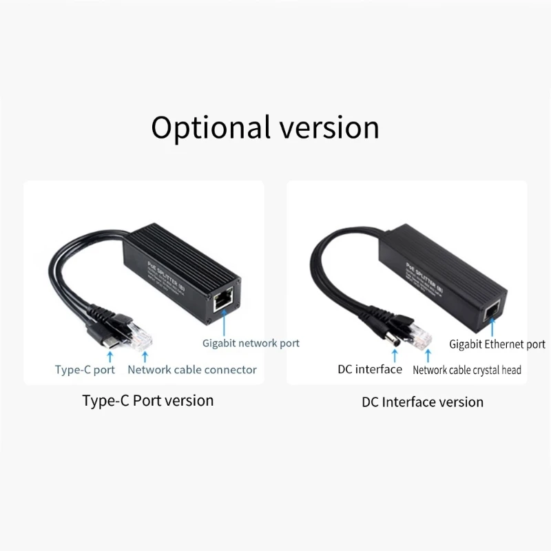 652F Gigabit Ethernet PoE Splitter 5V 5A Adattatore alimentazione in uscita Velocità veloce per telefono VoIP