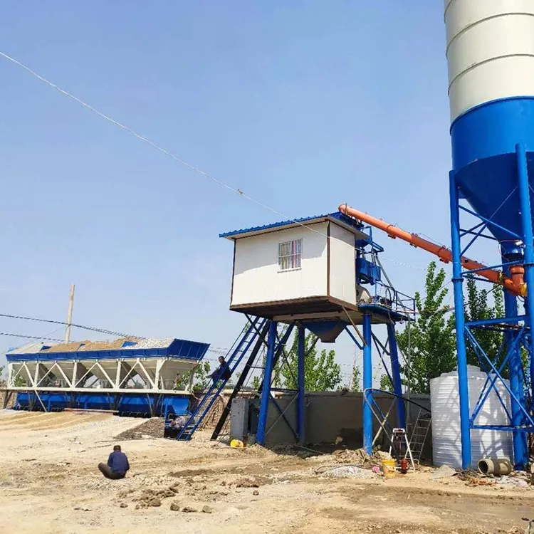 Pabrik Batching Beton Otomatis Penuh dengan Skip Hopper 50m3/jam