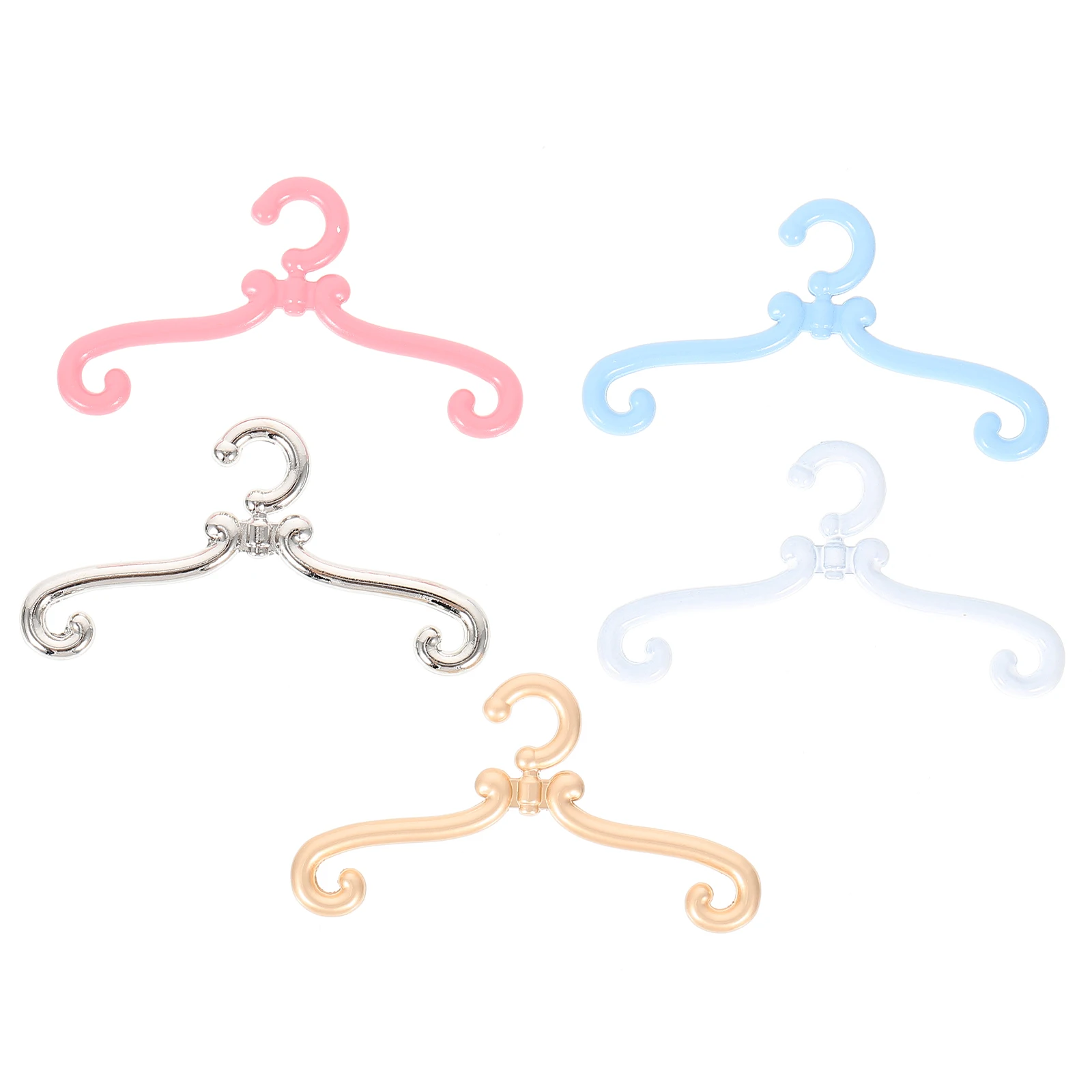 

25 Pcs Miniature Clothes Hangers Zinc Alloy Lightweight Dresses Accessories Child Gifts Mini House Organization Toy