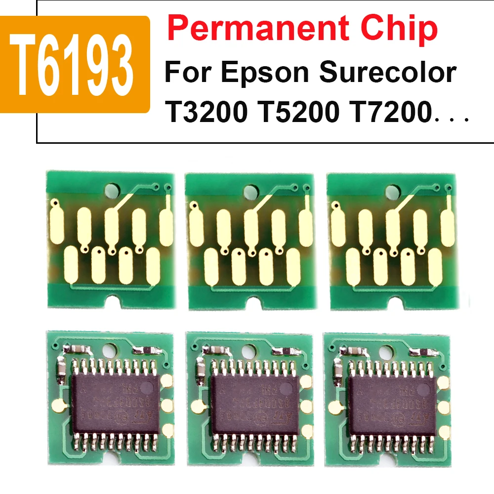 T6193 Maintenance Tank Chip For Epson Sure Color F6080 B6000  B6070 B6080 B7000 B7070  B7080 T3200 T7070 Plotter Printer