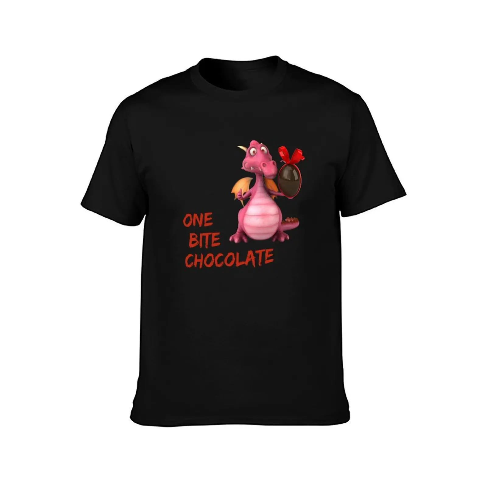 One Bite Chocolate T-Shirt, Summer Casual Cotton Tee, Oversized Streetwear Tops, Vintage Graphic Print, Loose Fit Short Sleeve