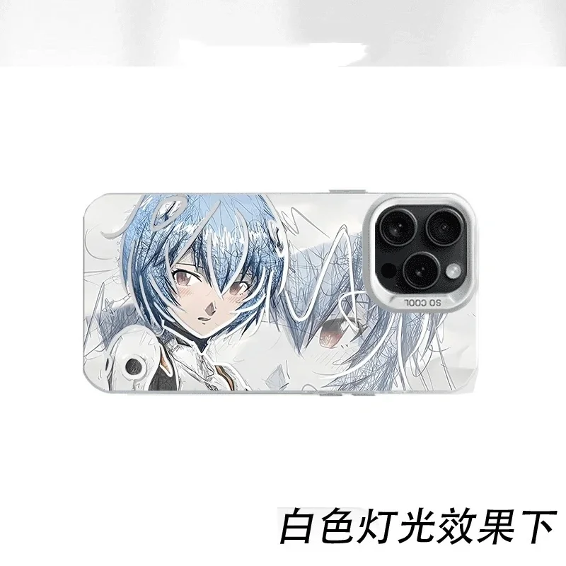 Quente bonito menina ayanami rei caso de telefone para iphone 17promax 17 16 15 14 13 12 11 pro max plus ar mini 17pro anime collant capa