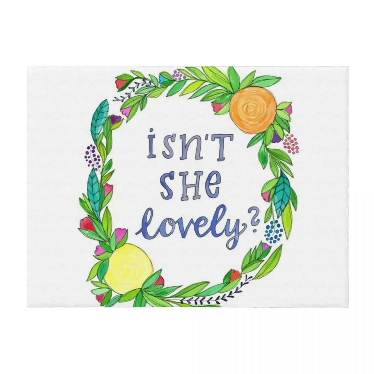 

isn't she lovely floral wreath/stevie wonder Throw Blanket Baby Quilt Fashion Sofas Custom Blankets