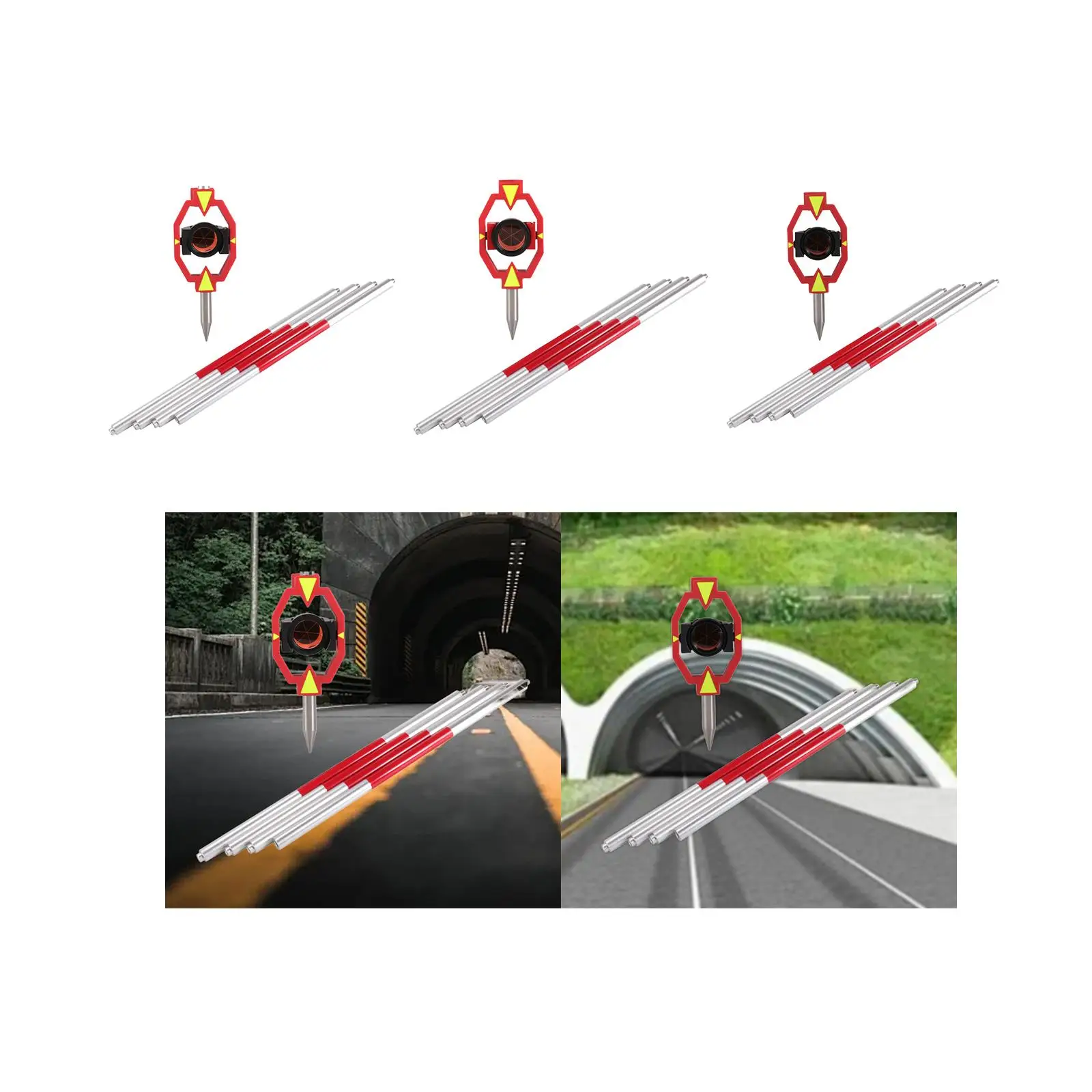 Compact Prism Surveying for Field Work Total Station 4Pcs Poles