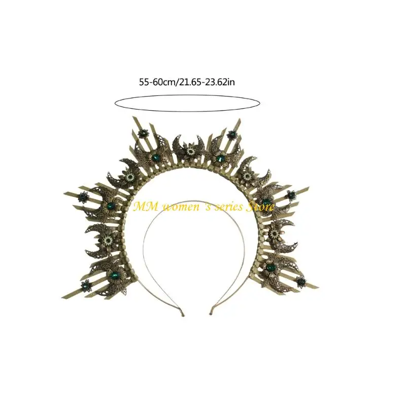 Q39c lua charme diy coroado cocar fazendo elegante ornamento cabelo para festas nupciais fotografia adereços