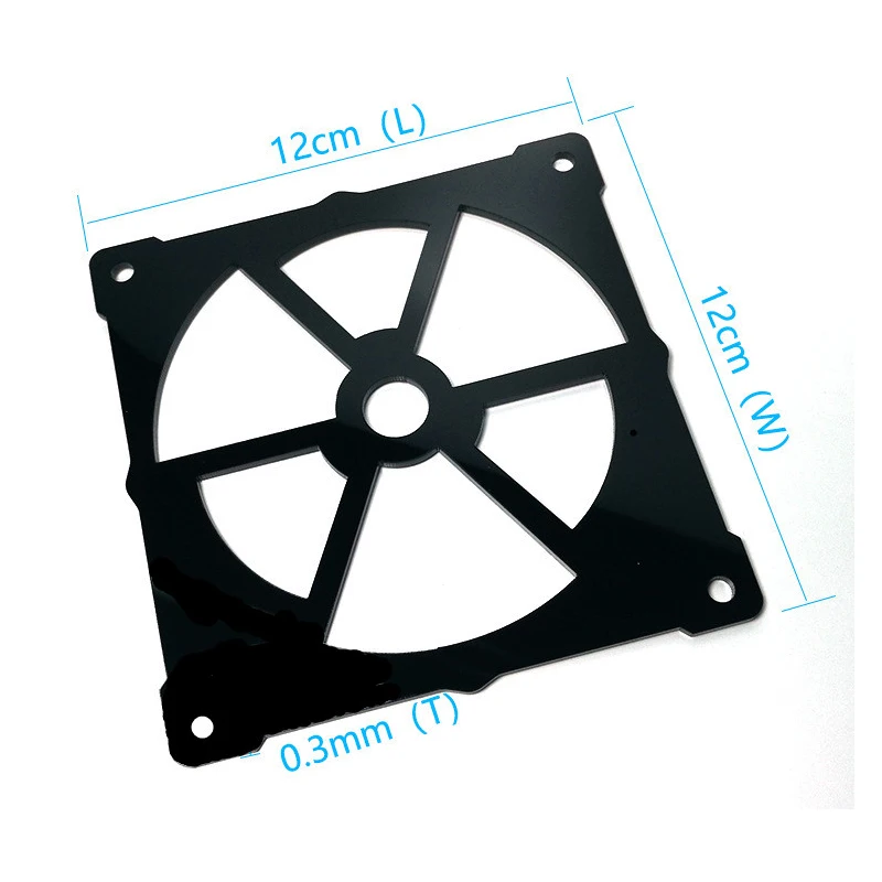 新しいDIYファン保護ネットカバー,アクリルカバー,120mm,12cmラジエーター用,120mm,冷却ファン