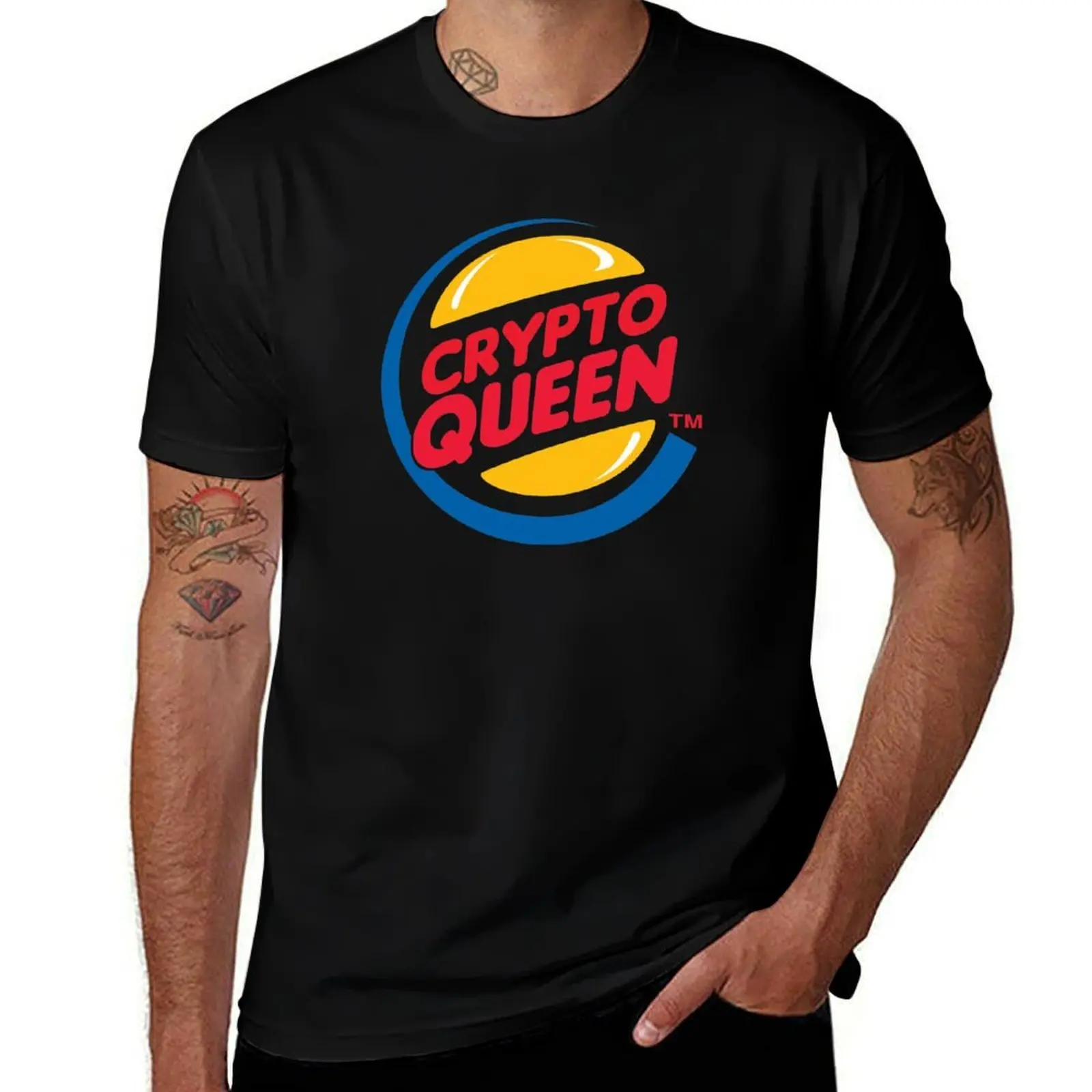 

Crypto Queen Perfect Piece For Crypto Lovers And Bitcoin Fans T-Shirt man clothes quick-drying clothing for men
