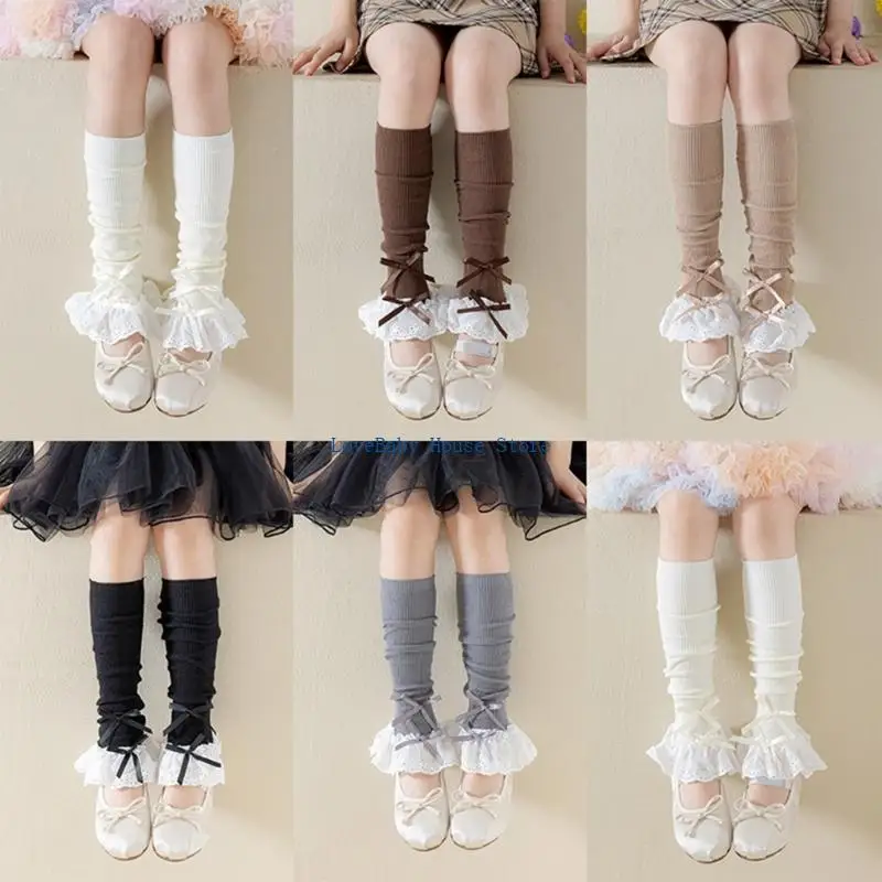 

BX0D 1 Pair Leg Warmer for Kids Baby Girls Elastic Stackable Socks for Outdoor Play