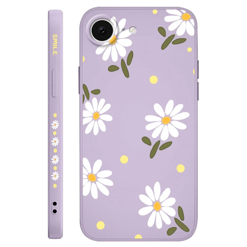 

Elegant Daisy Phone Case For iPhone 17 16 16e 15 14 13 Plus Pro Max Mini Silicone Cover