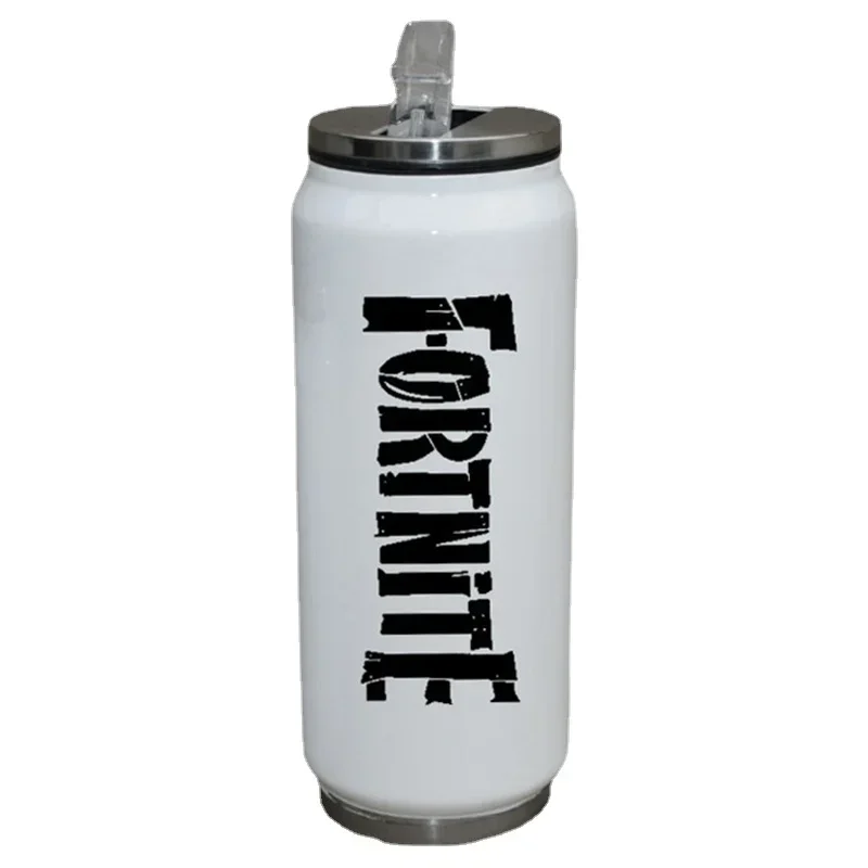 Fortnite Water Cup tazze di paglia tazze per sport all\'aria aperta tazza in acciaio inossidabile tazza da caffè portatile per studenti 450ML
